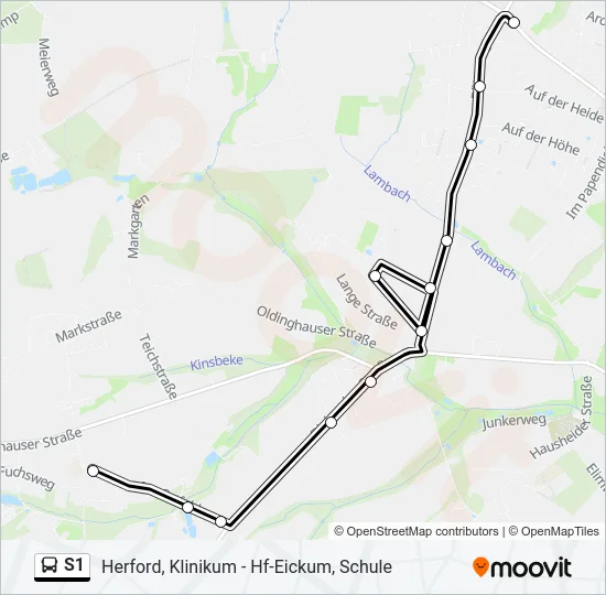 S1 Bus Line Map