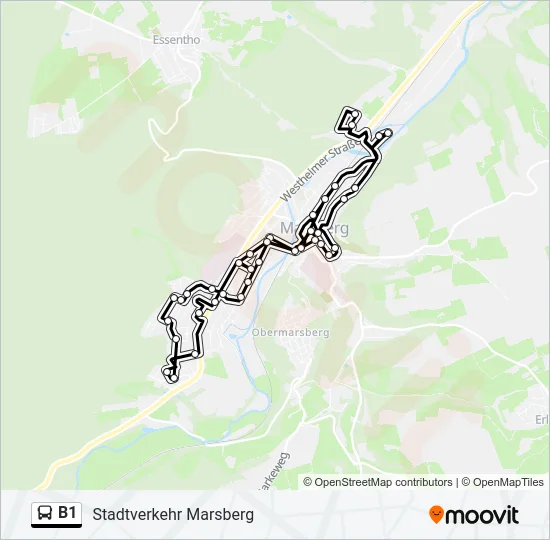 B1 Bus Line Map