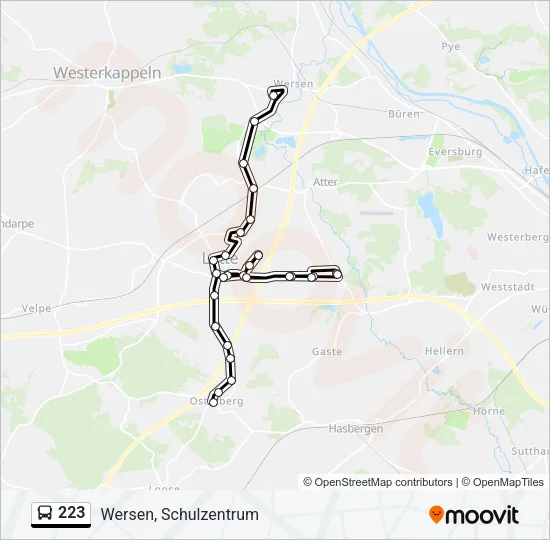 223 Bus Line Map
