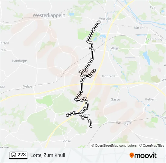 223 Bus Line Map