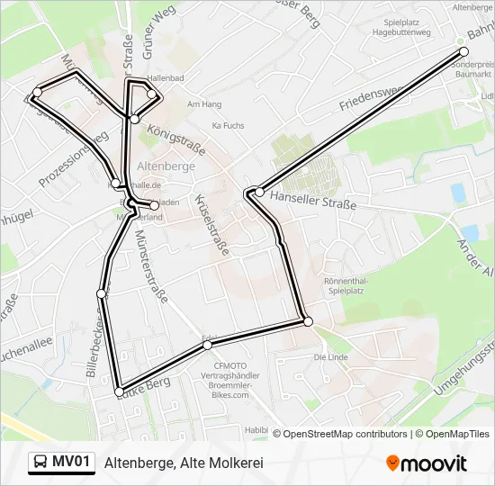 MV01 Bus Line Map