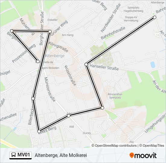 MV01 bus Line Map