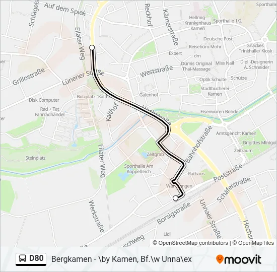 D80 Bus Line Map