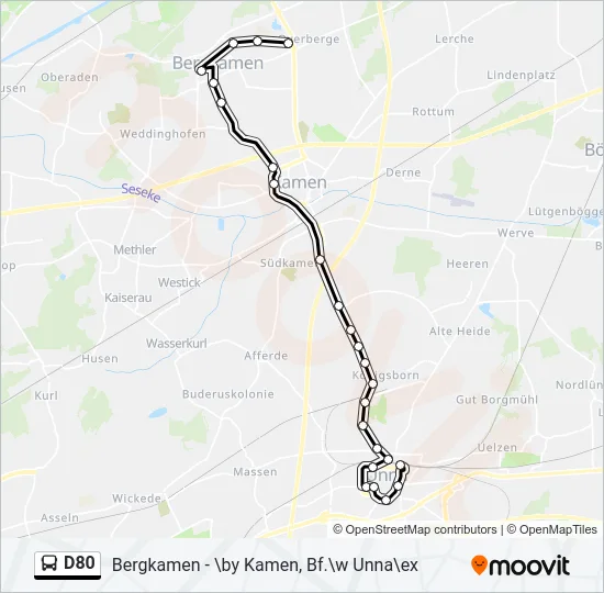 D80 Bus Line Map