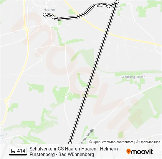 Автобус 414: карта маршрута