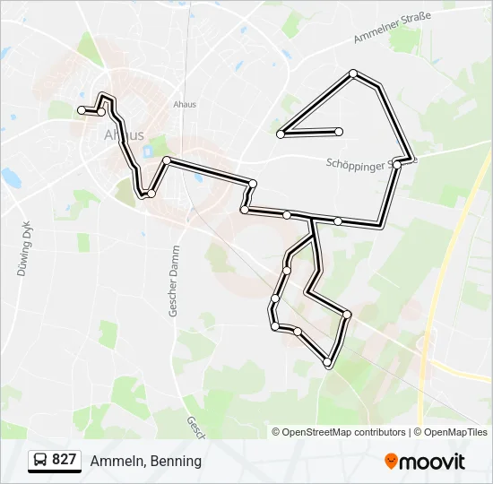 827 Bus Line Map