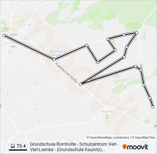 73.4 bus Line Map