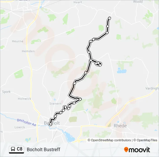 C8 Bus Line Map