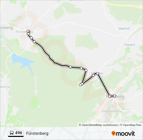 496 Bus Line Map