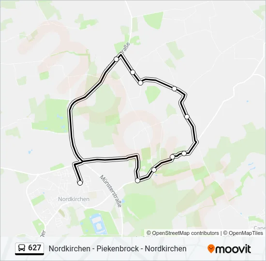 627 Bus Line Map