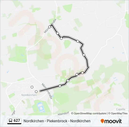 627 Bus Line Map