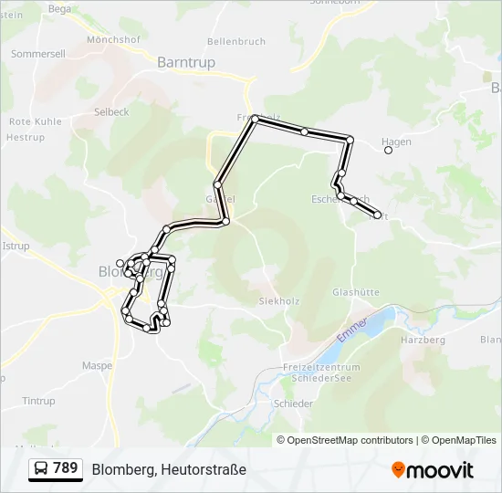 789 Bus Line Map