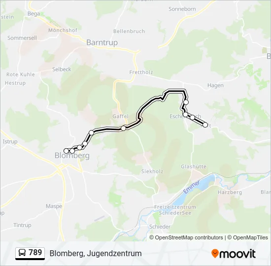 789 Bus Line Map