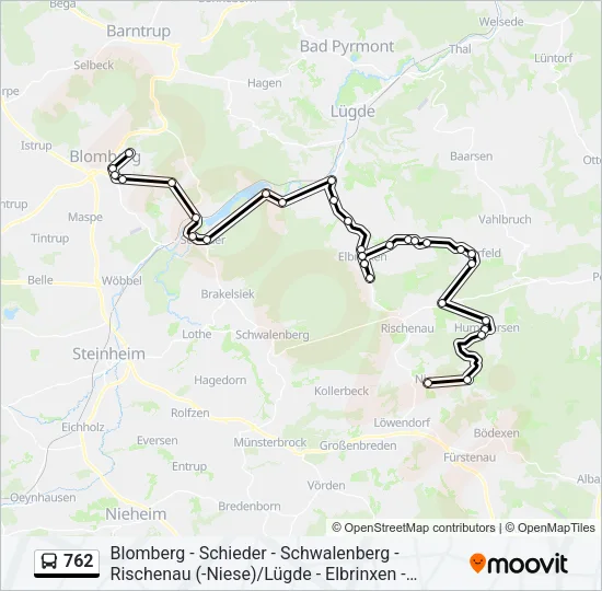 762 Bus Line Map