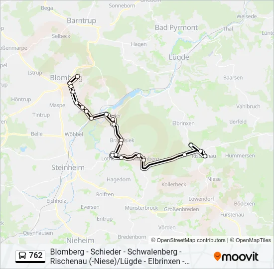 762 Bus Line Map
