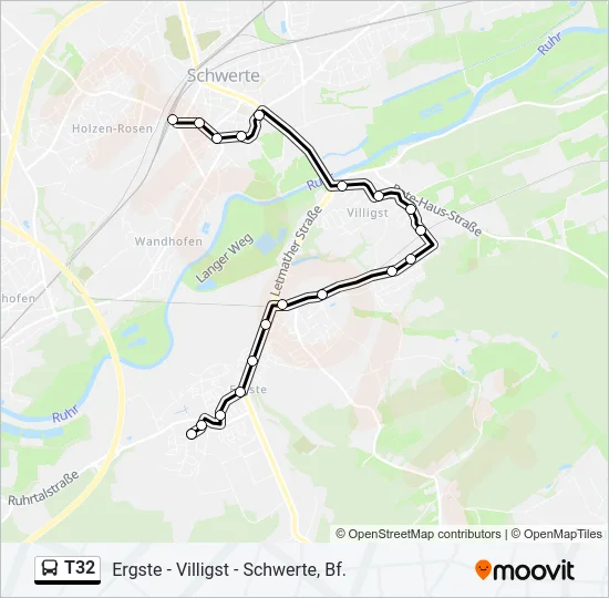 T32 Bus Line Map