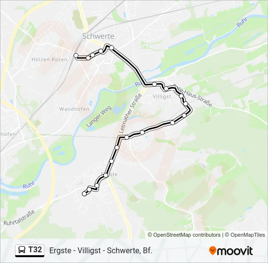 T32 Bus Line Map