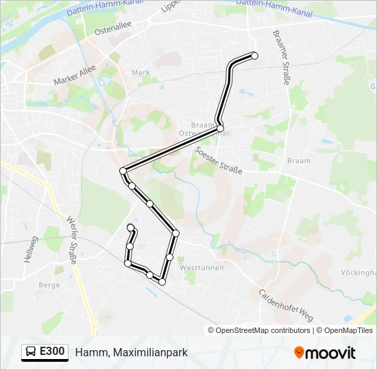 E300 Bus Line Map