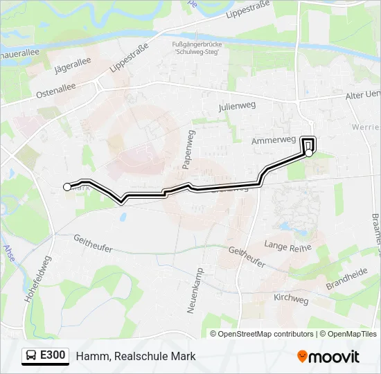 E300 Bus Line Map