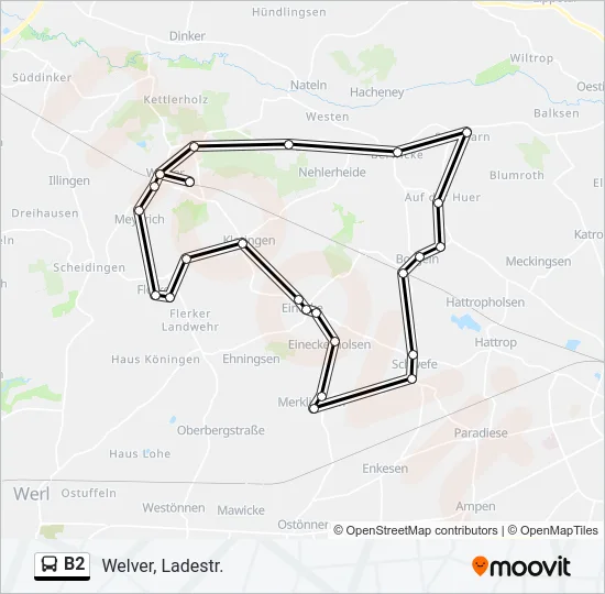 B2 Bus Line Map