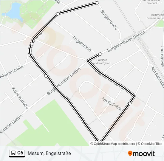Автобус C6: карта маршрута