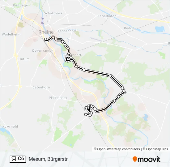 C6 Bus Line Map