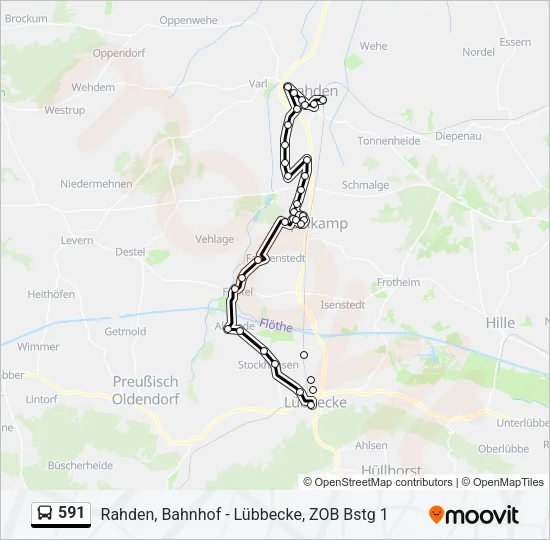 591 Bus Line Map