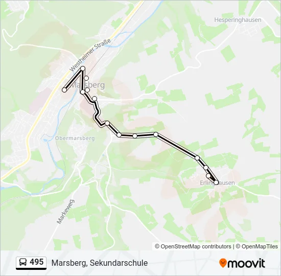 495 Bus Line Map