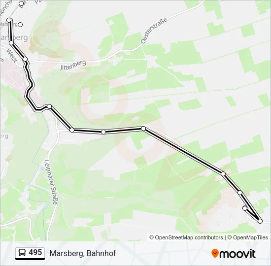 495 Bus Line Map