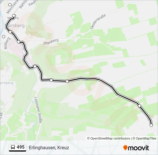495 Bus Line Map