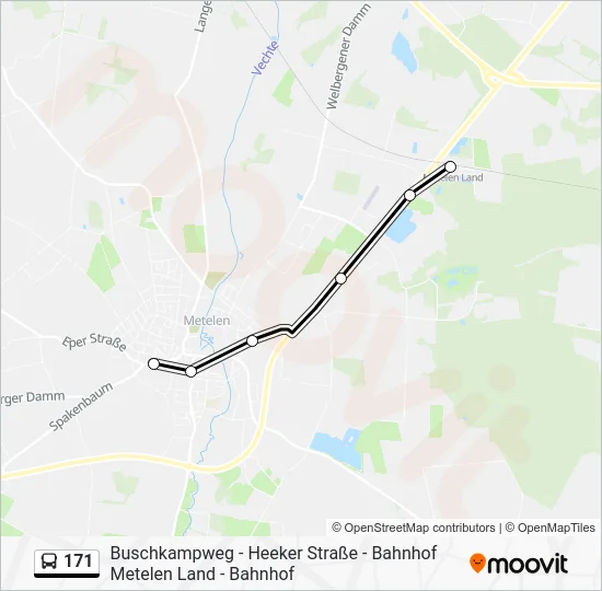 Автобус 171: карта маршрута