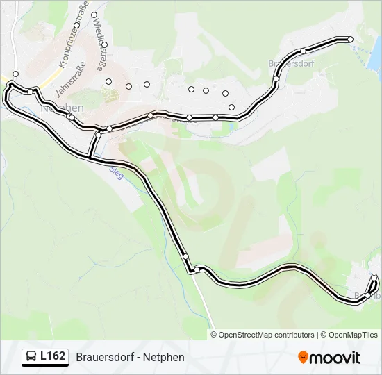 Автобус L162: карта маршрута