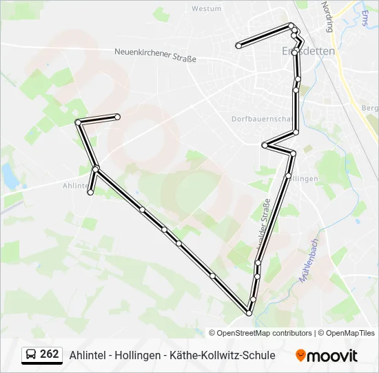 262 Bus Line Map