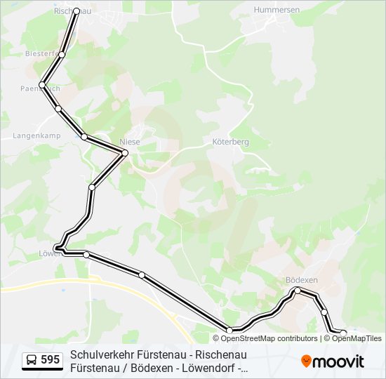 595 bus Line Map