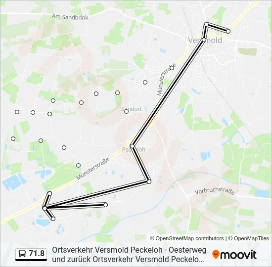 Автобус 71.8: карта маршрута