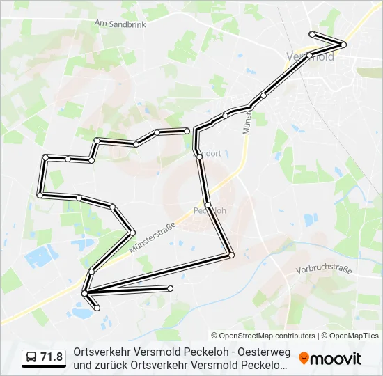 Автобус 71.8: карта маршрута