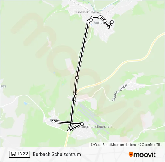 Автобус L222: карта маршрута