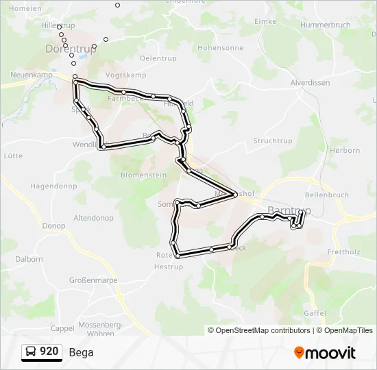 920 Bus Line Map