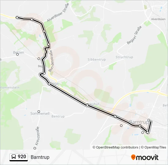 920 Bus Line Map