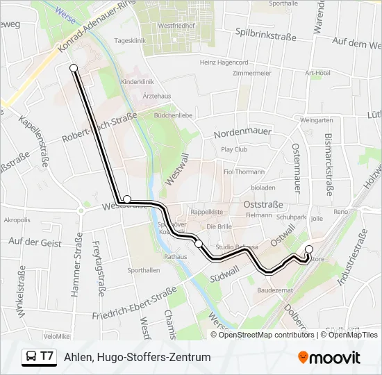 T7 Bus Line Map
