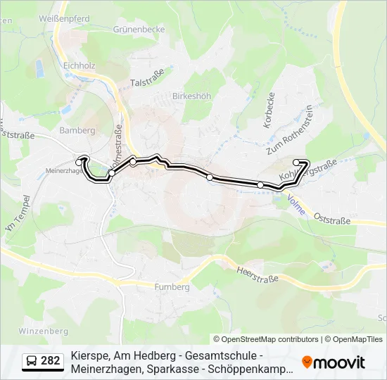 282 Bus Line Map