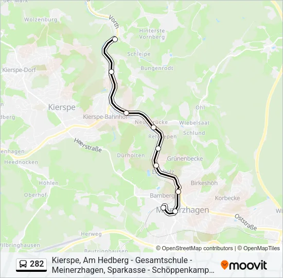 282 Bus Line Map