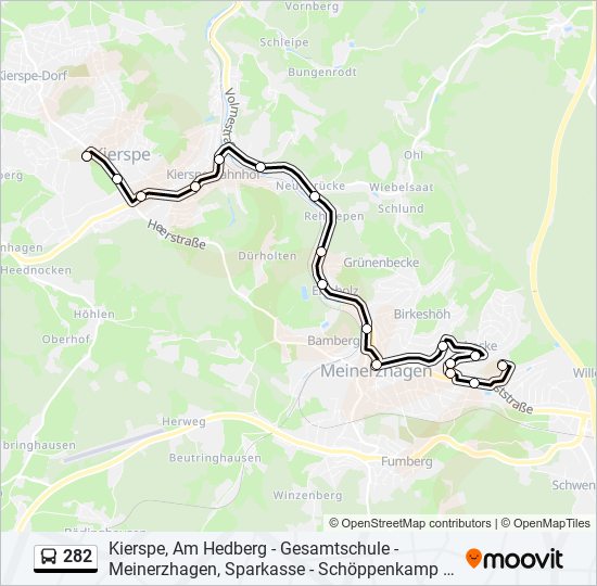 282 Route: Schedules, Stops & Maps - Meinerzh., Schulzentrum ...