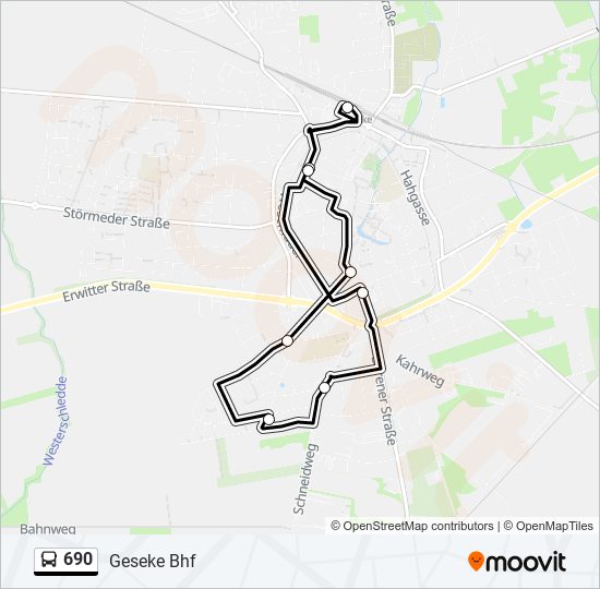 690 Route: Schedules, Stops & Maps - Geseke Bhf (Updated)