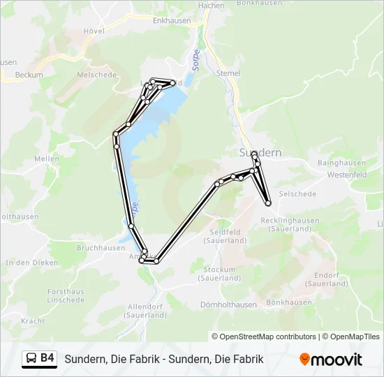 B4 Bus Line Map