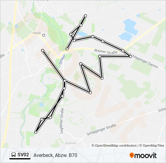 SV02 bus Line Map