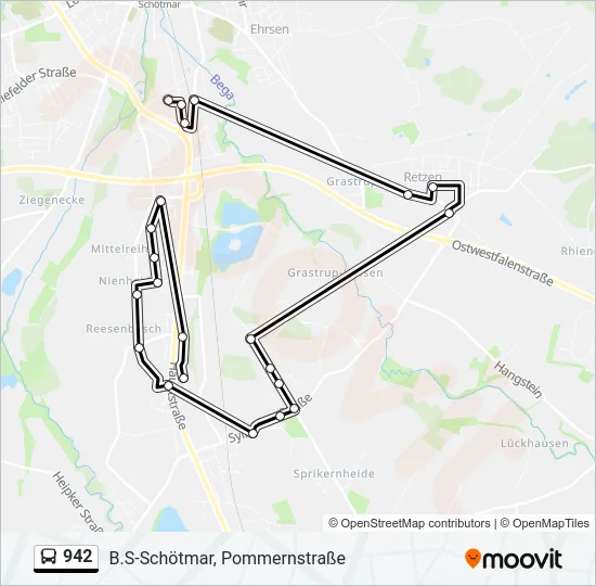 942 Bus Line Map