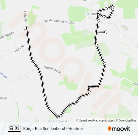 Buslinie B2 Karte
