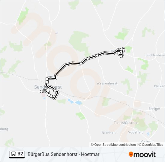 b2 Route: Schedules, Stops & Maps - Hoetmar, Wagenfeldstr. (Updated)