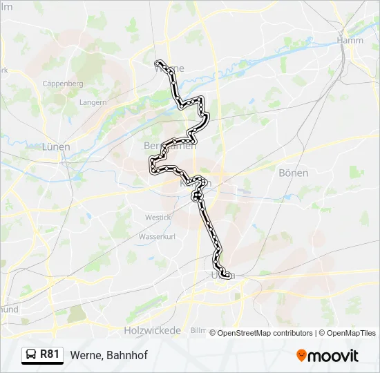 R81 Bus Line Map